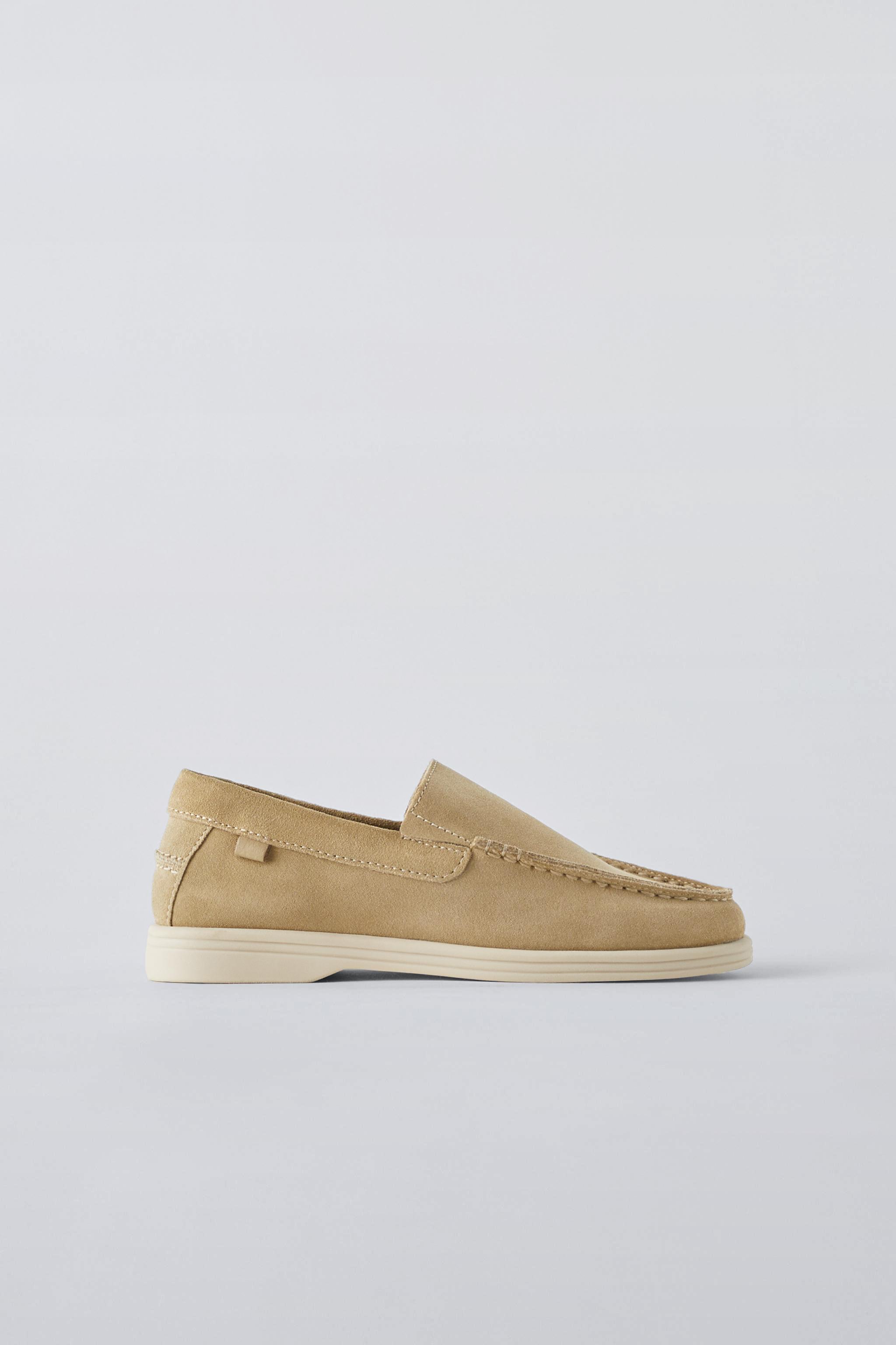 CHAUSSURES BATEAU EN DAIM Bleu marine ZARA France