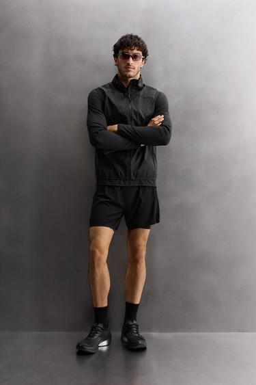 2-IN-1 PERFORATED SHORTS - Black by Zara