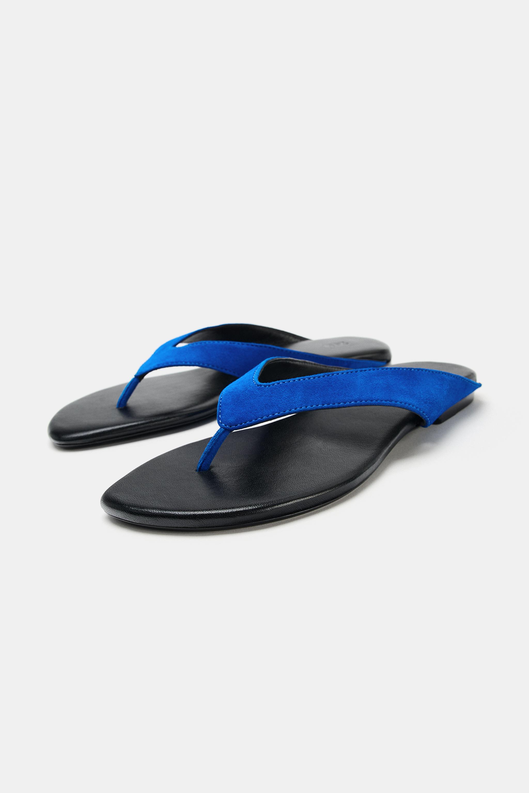 LEATHER TOE LOOP SANDALS