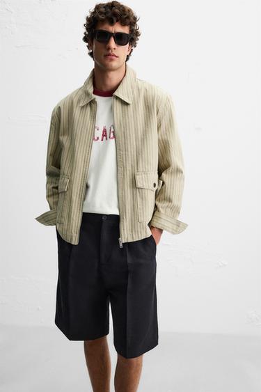 HERRINGBONE STRIPE OVERSHIRT - striped by Zara - Image 4