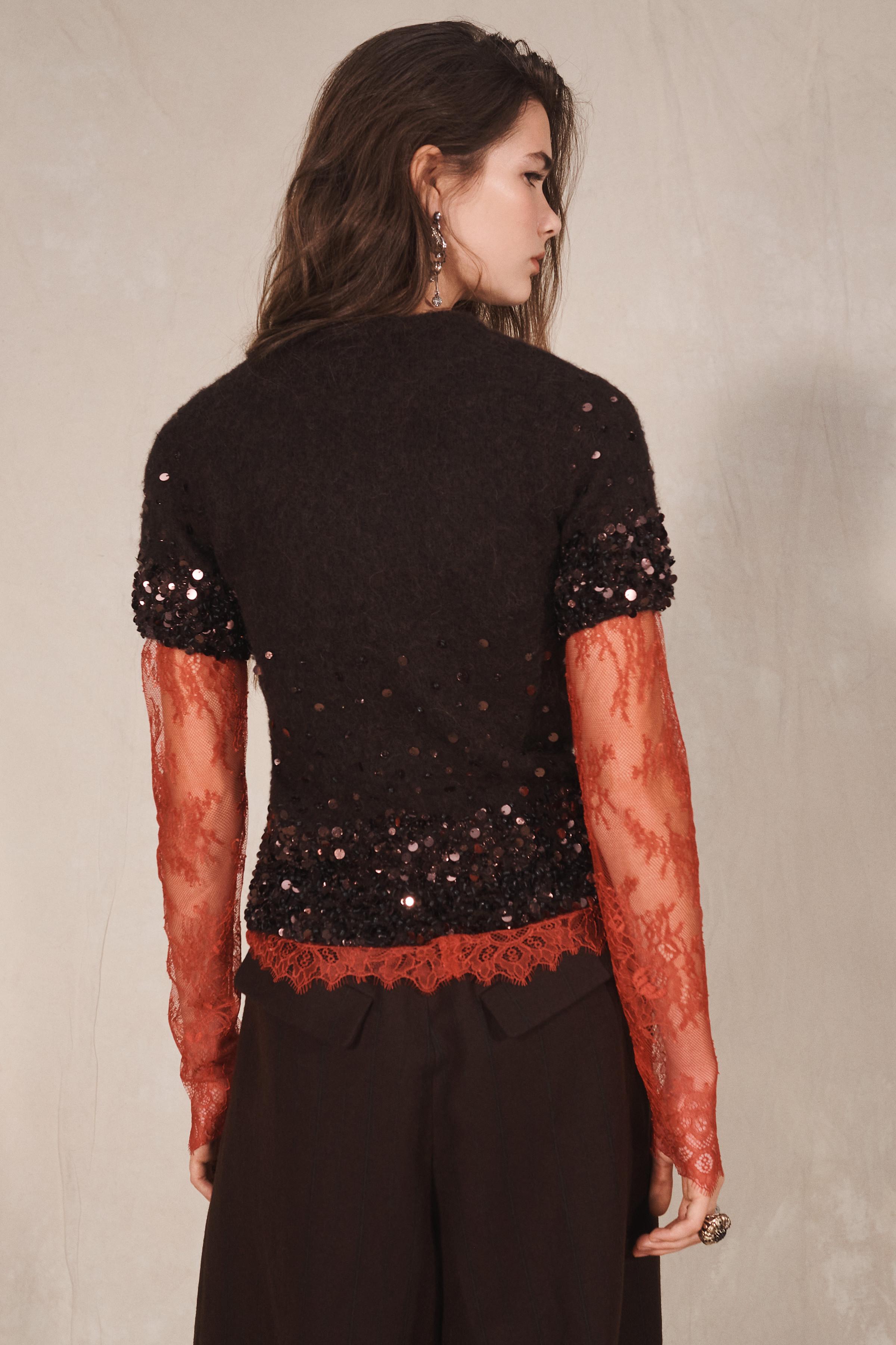 PULL AVEC LAINE ET ALPAGA SEQUINS LIMITED EDITION