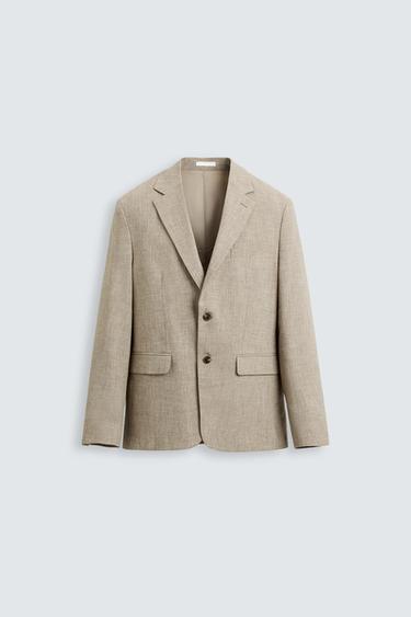 BLAZER TRAJE CON LANA - Beige de Zara