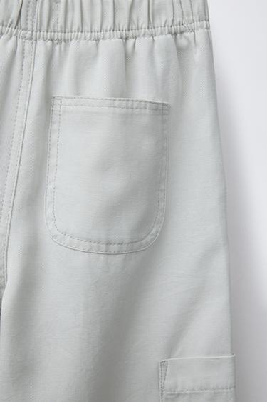 PANTALON CARGO FLUIDE - Gris de Zara - Image 3