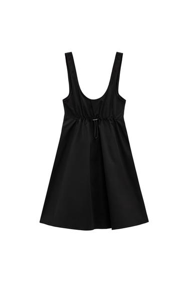 SHORT POPLIN DRESS
