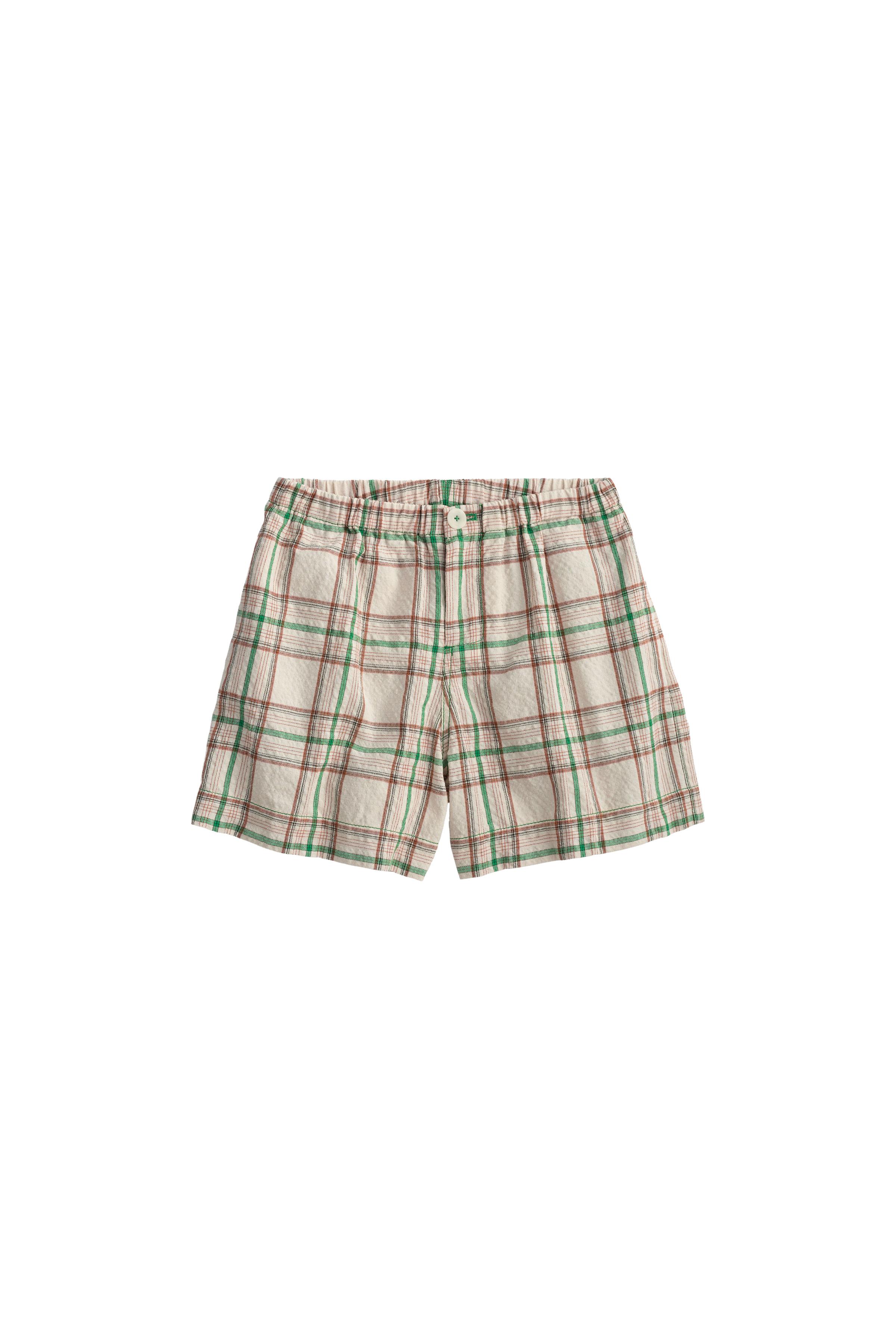 LIMITED EDITION PLAID SHORTS - Beige / Green | ZARA United States