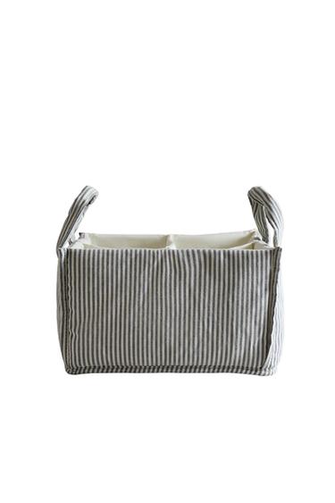 STRIPED BABY CLOTHES ORGANISER WITH HANDLE - Grey by Zara