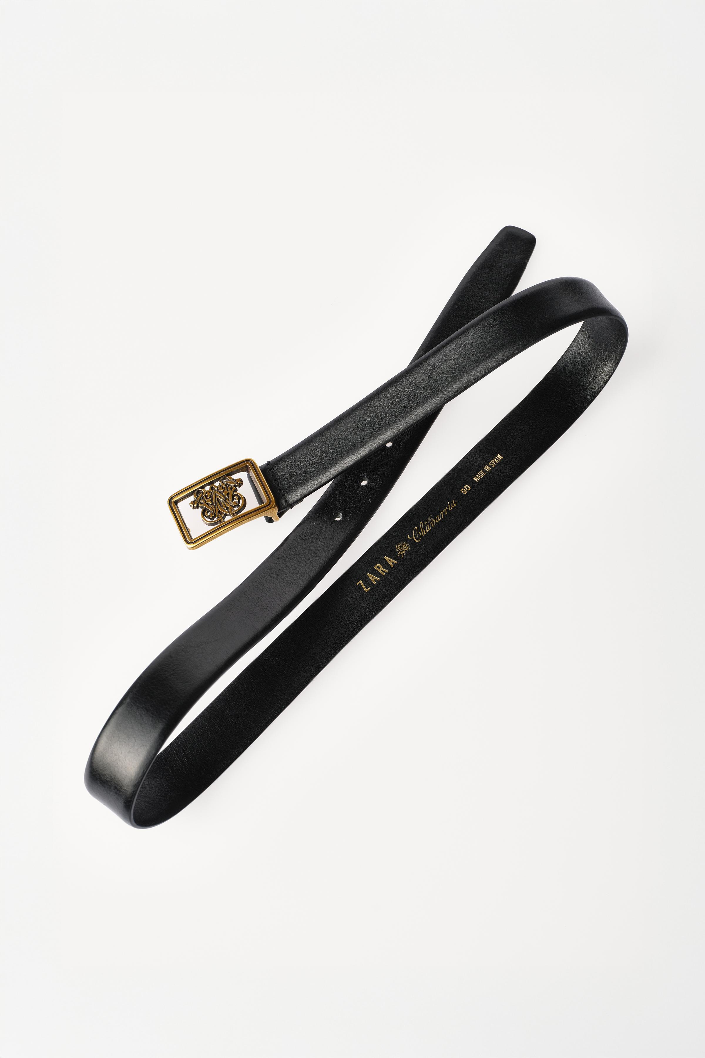プレートバックルベルト　WILLY CHAVARRIA×ZARA PLATE BUCKLE BELT WILLY CHAVARRIA X ZARA - Black | ZARA United States