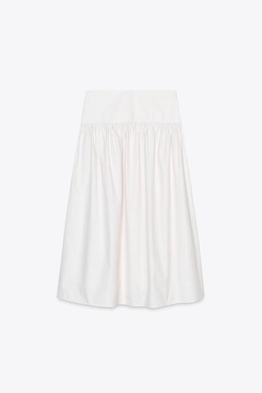 STRIPED MINI SKIRT - Ecru / Beige by Zara - Image 6