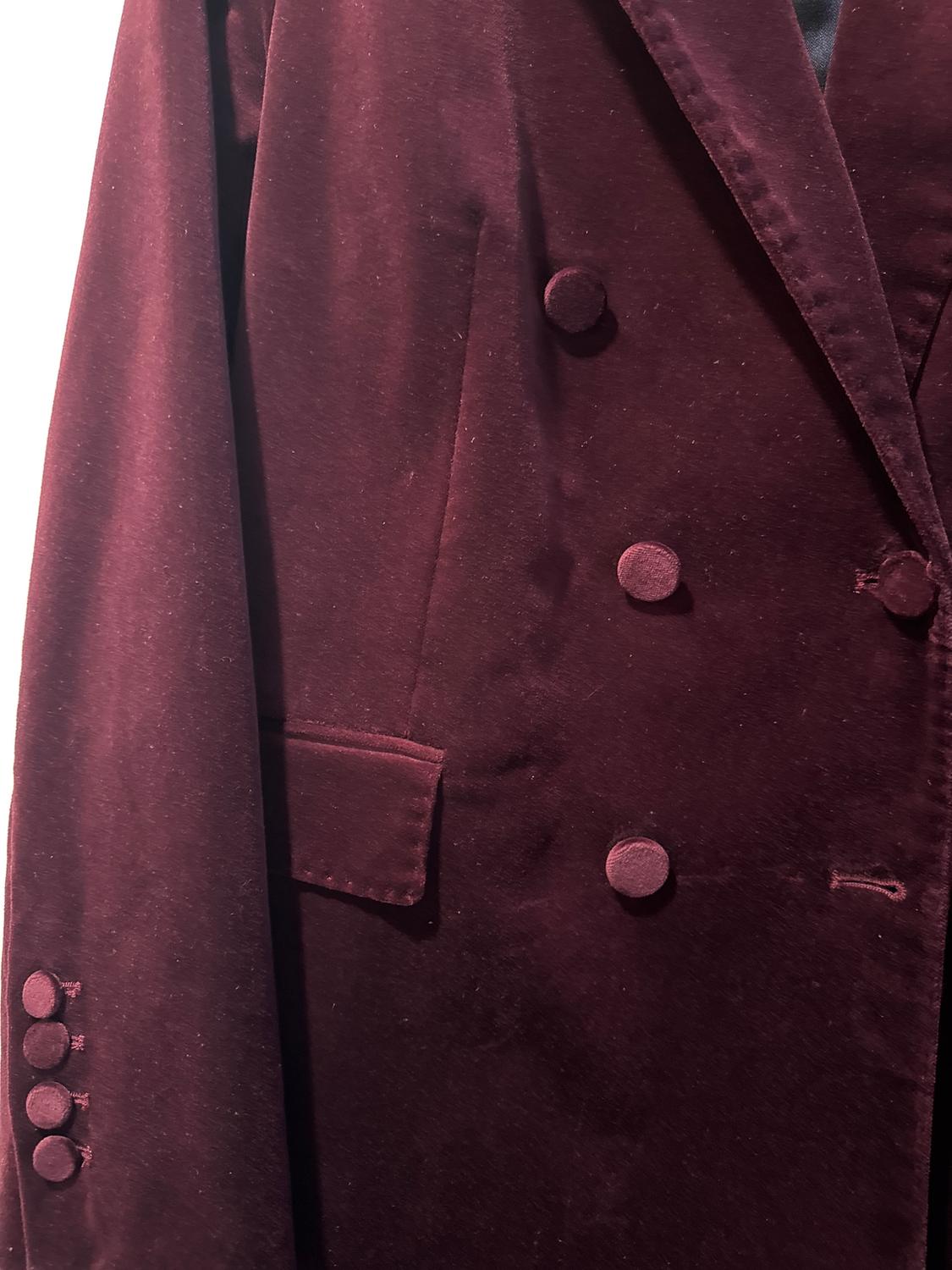 VELVET DOUBLE BREASTED BLAZER ZW COLLECTION - Image 3