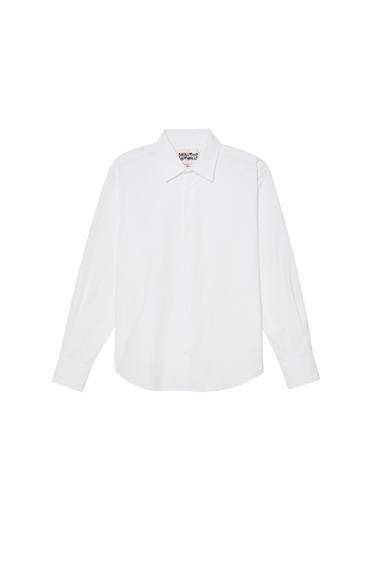REGULAR FIT COTTON POPLIN SHIRT - White by Zara