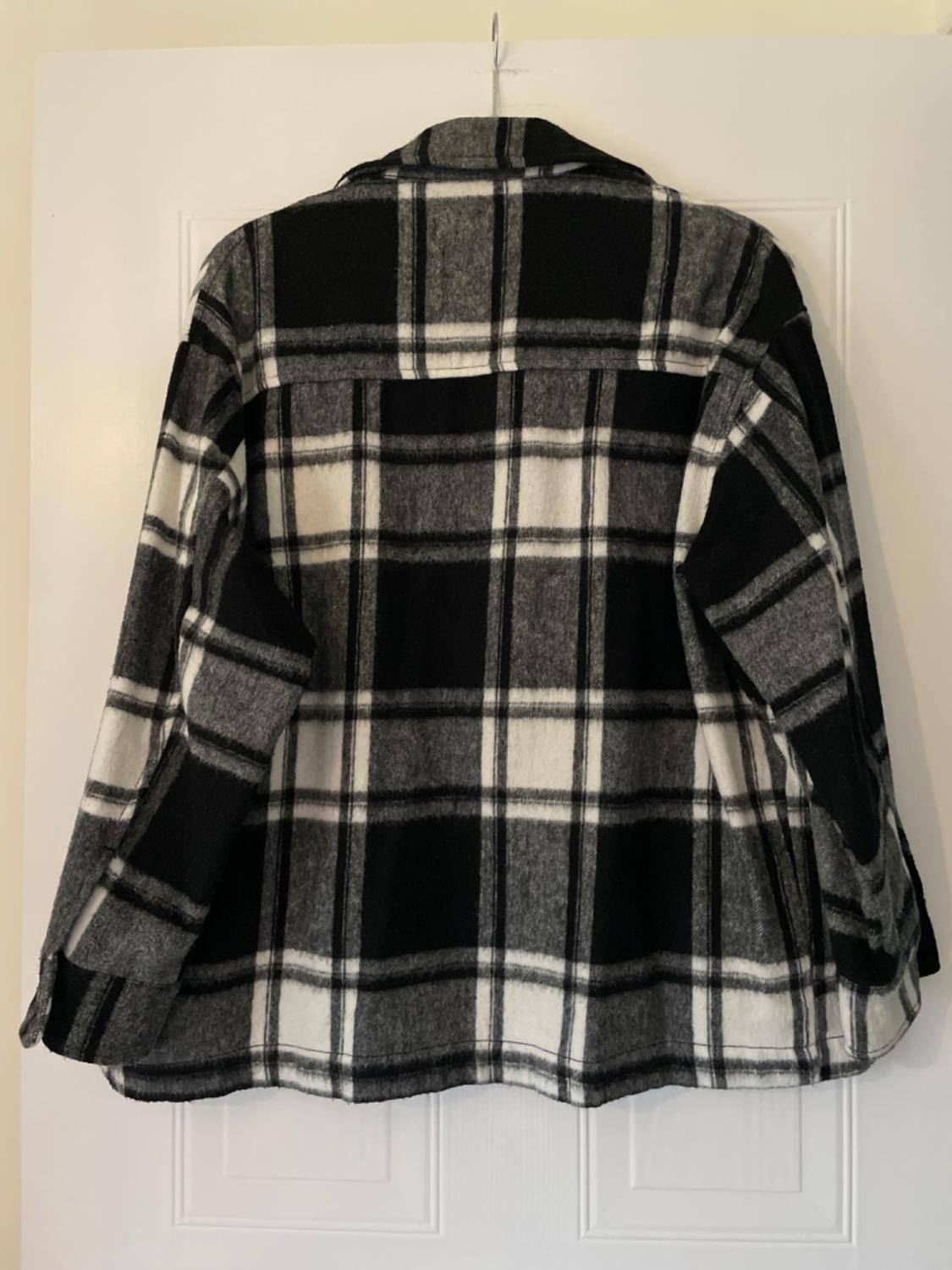 WOOL BLEND CHECK OVERSHIRT - Image 4