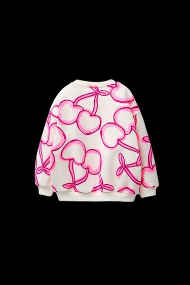 GRAFFITI PRINT SWEATSHIRT - Neon pink by Zara