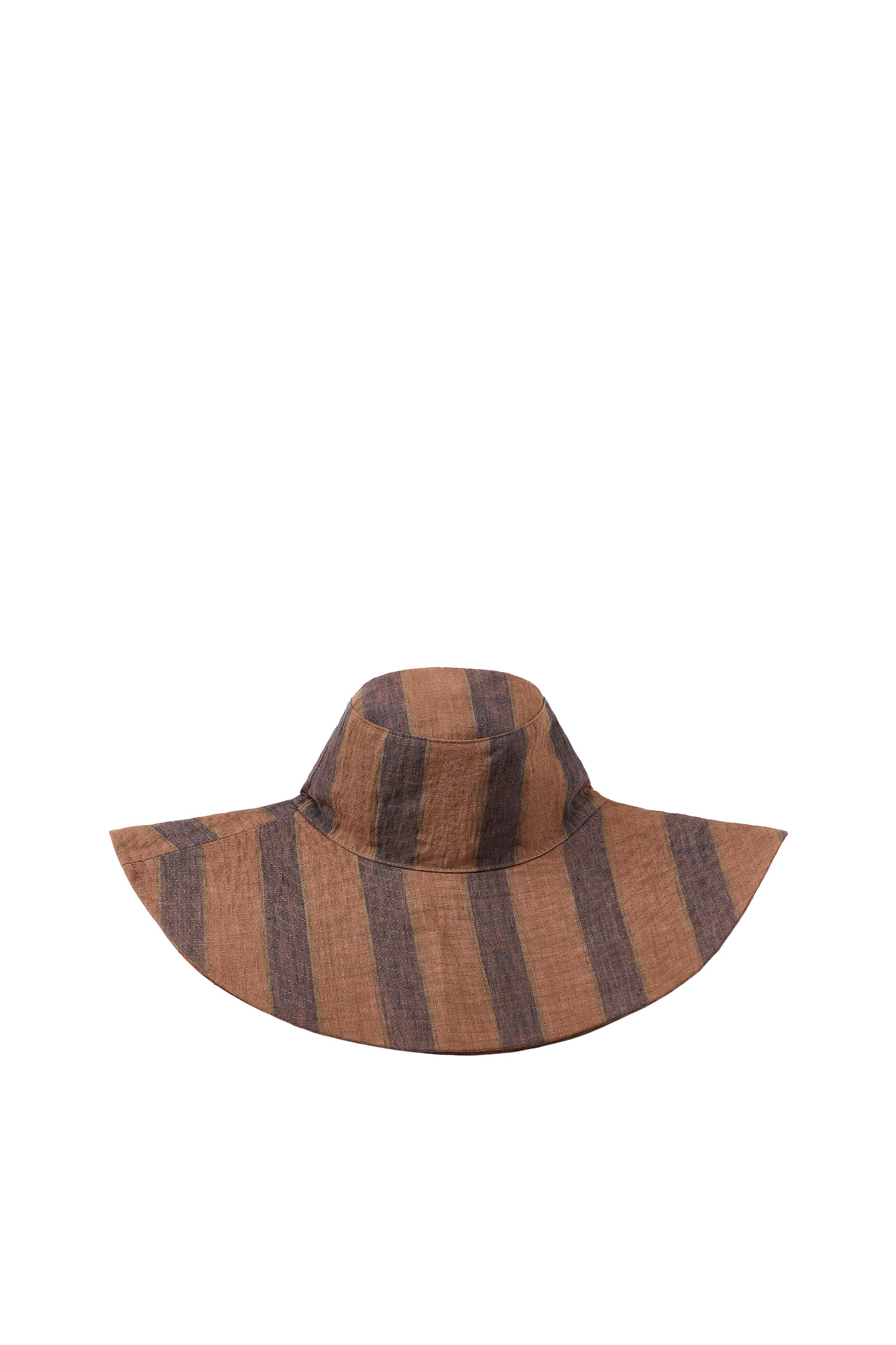 REVERSIBLE STRIPED LINEN HAT - Red | ZARA United States display picture 1