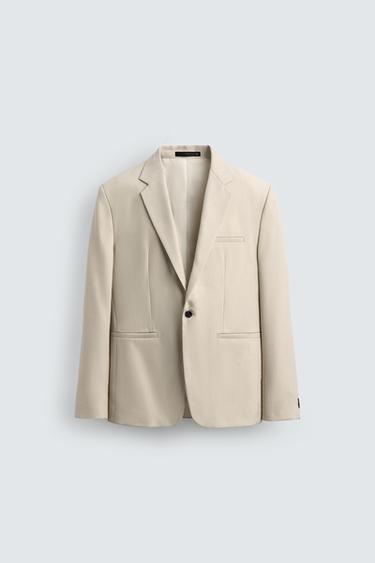 BLAZER TRAJE CON LANA - Crudo de Zara