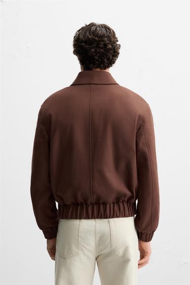 COTTON JACKET WITH POCKETS - MARSALA by Zara - Image 2