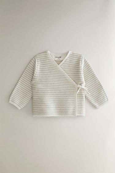 CARDIGAN BAMBINI COTONE E SETA - Beige chiaro di Zara - Immagine 0