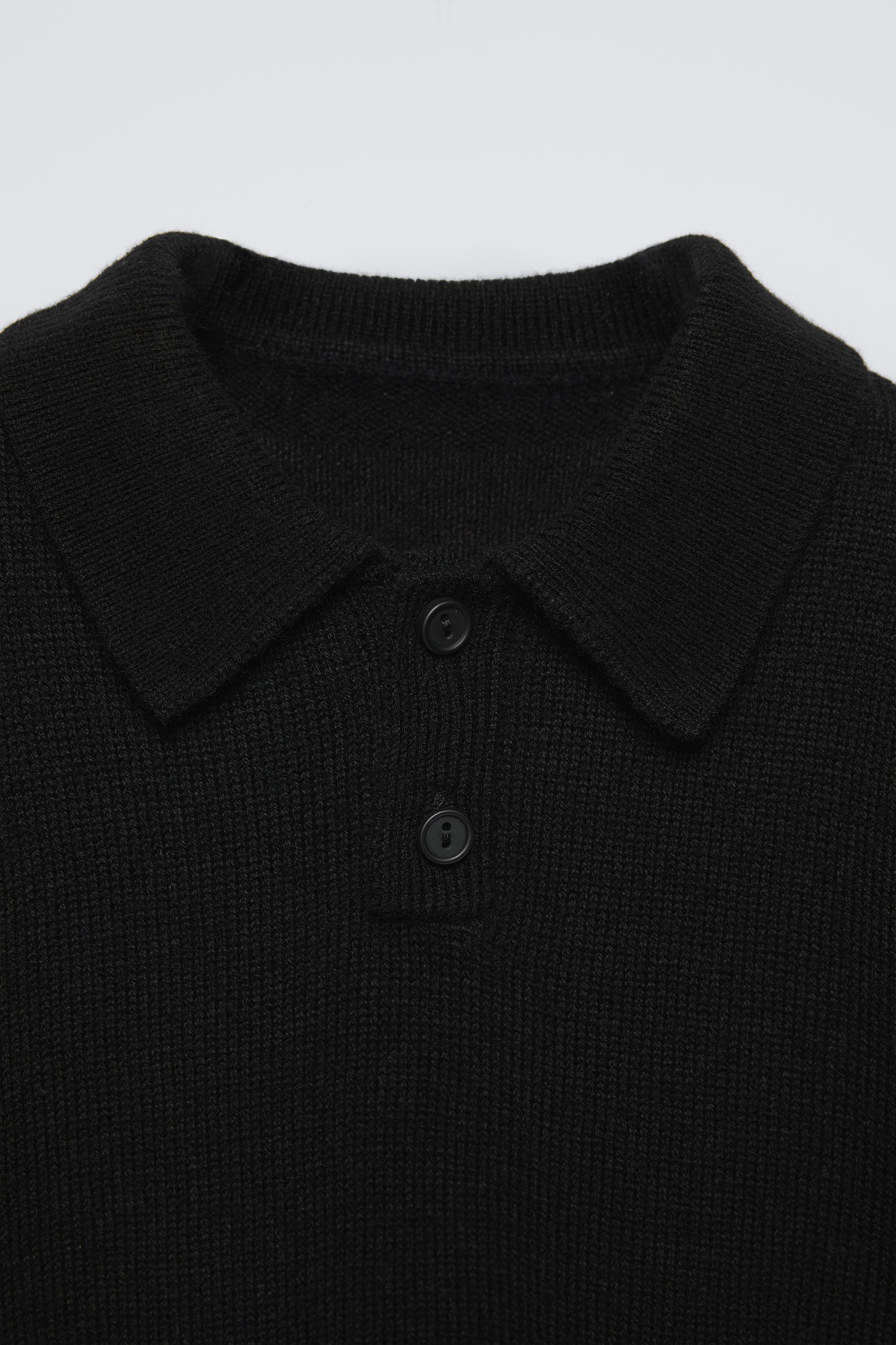 100 WOOL POLO NECK SWEATER