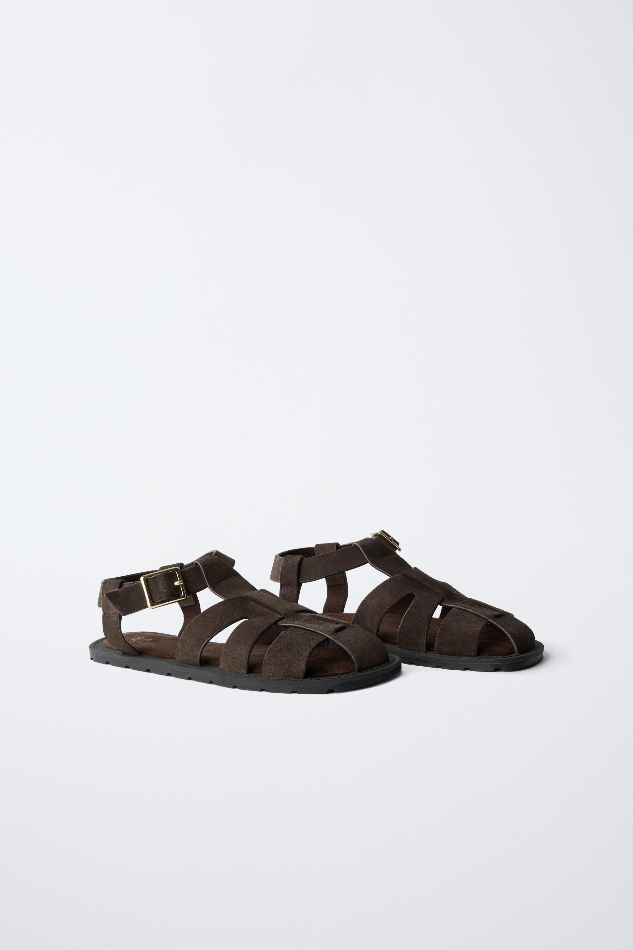 SANDALES STYLE PLAGE EN CUIR