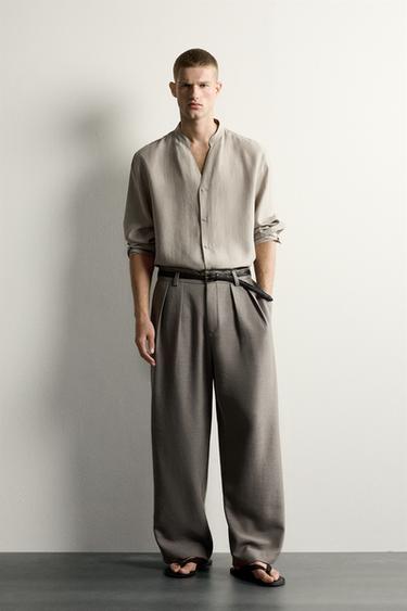 RELAXED FIT FLOWING SHIRT - Beige by Zara