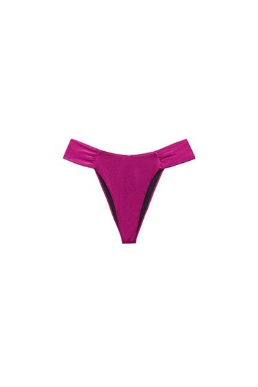 SATIN BIKINI BOTTOMS - Magenta by Zara