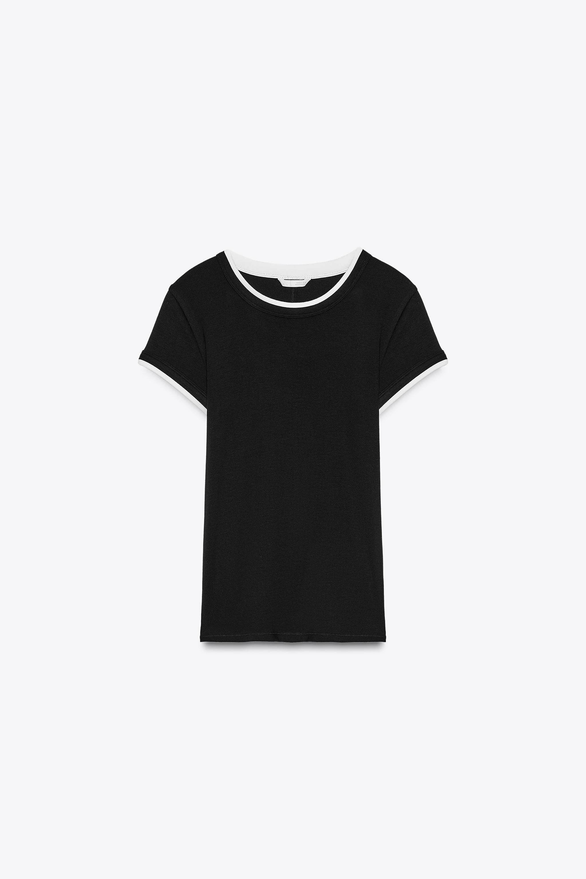 Tシャツ・カットソー Malo Cashmere Short-Sleeved Top CUT-OUT T-SHIRT - Beige-pink | ZARA Canada