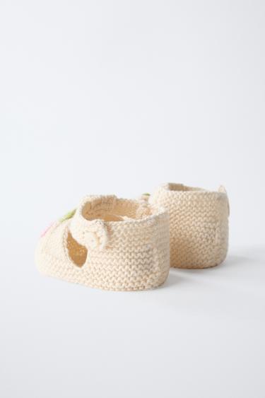 CHERRY COTTON BOOTIES - Ecru White by Zara - Image 4