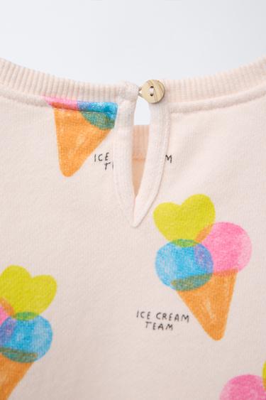 ICE CREAM PRINT SWEATSHIRT - Pink by Zara - Image 2
