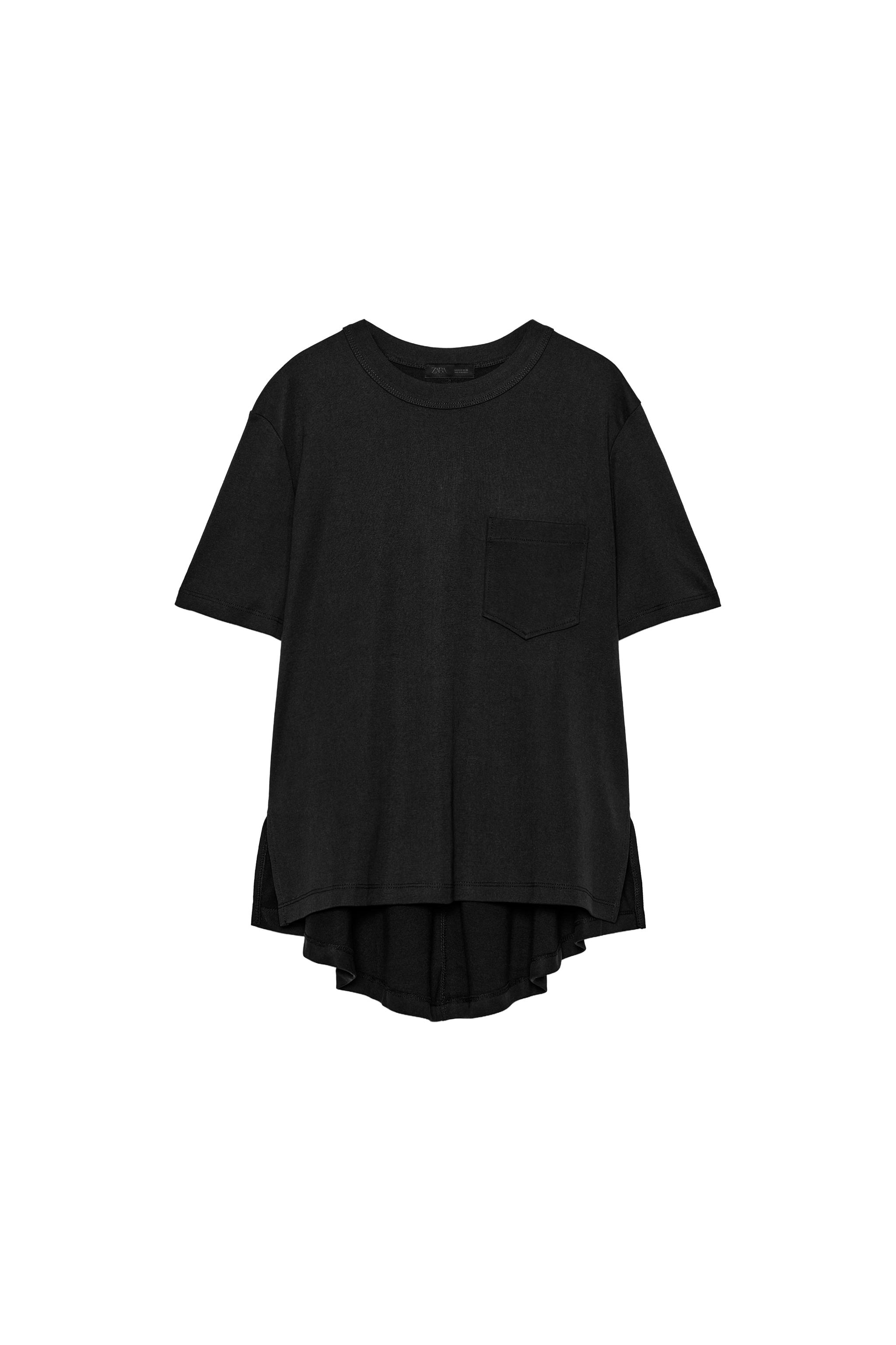 INTERLOCK POCKET T-SHIRT - Dark anthracite | ZARA United States