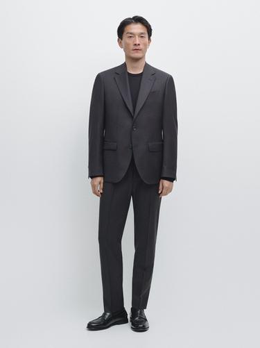 Zara Wool suit trousers - Navy blue - Image 0