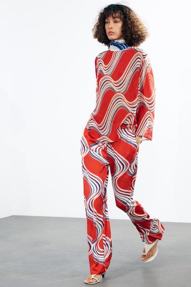 ZW COLLECTION PRINTED SHIRT WITH BOW - Multicoloured by Zara - Image 1