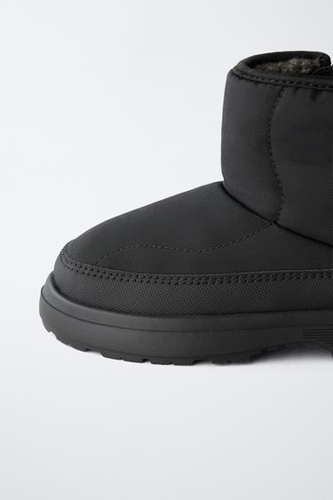 QUILTED NYLON WATER-REPELLENT BOOTS - Black by Zara - Image 6