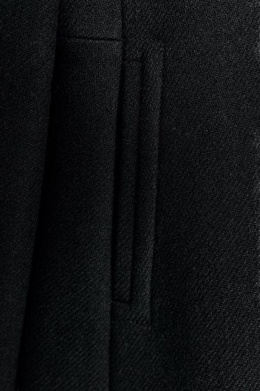 WOOL DOUBLE-BREASTED COAT - Black by Zara