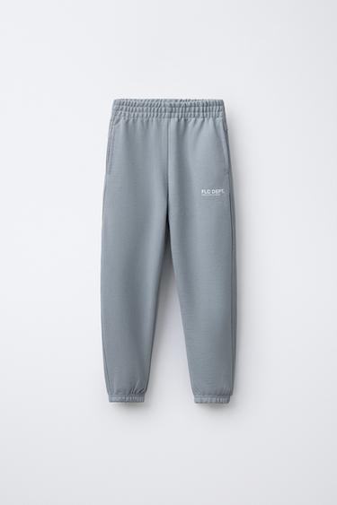JOGGINGHOSE MIT TEXT-PRINT - Perlgrau von Zara