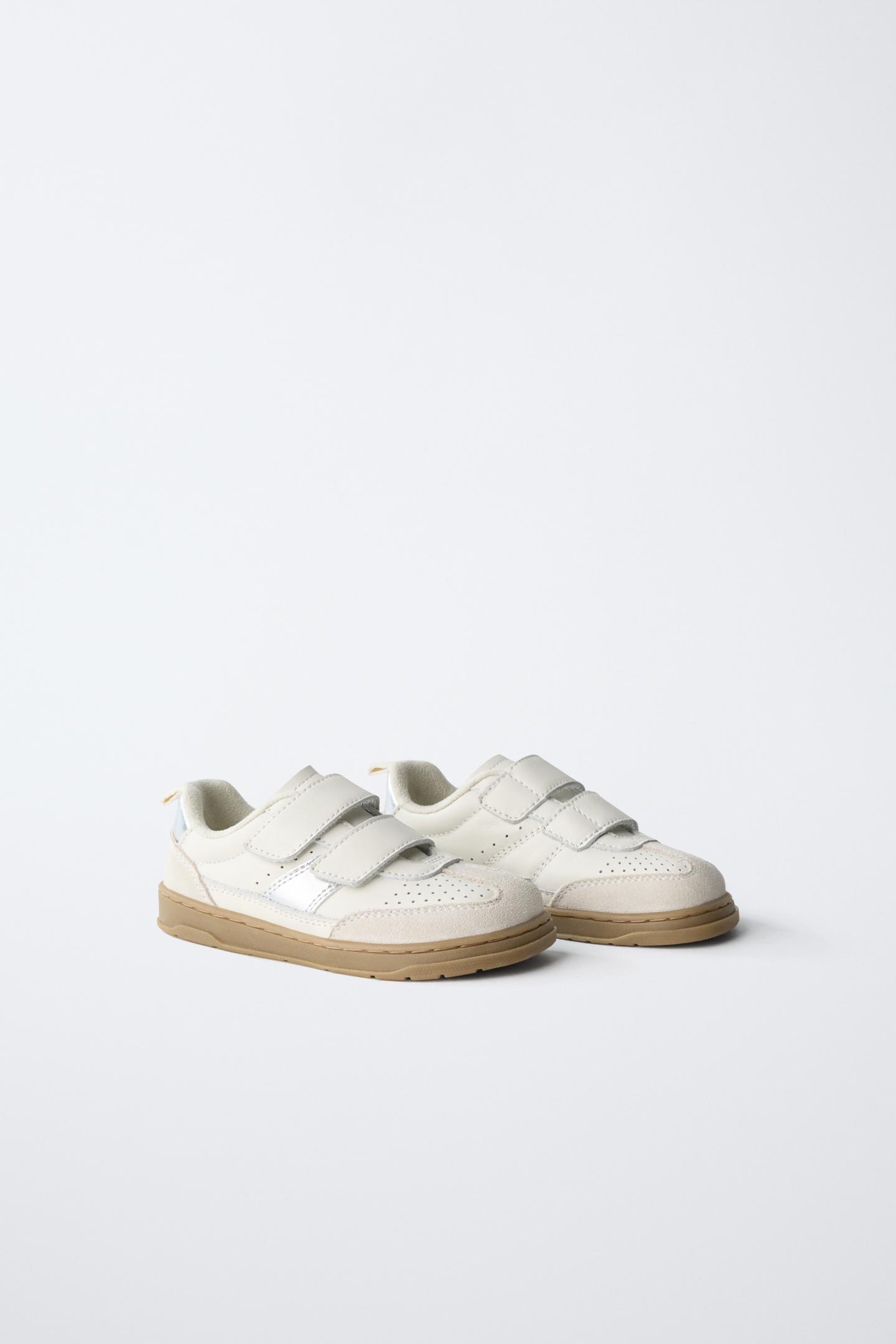 Детские кроссовки Zara Leather Barefoot, цвет: Белый — фото 2