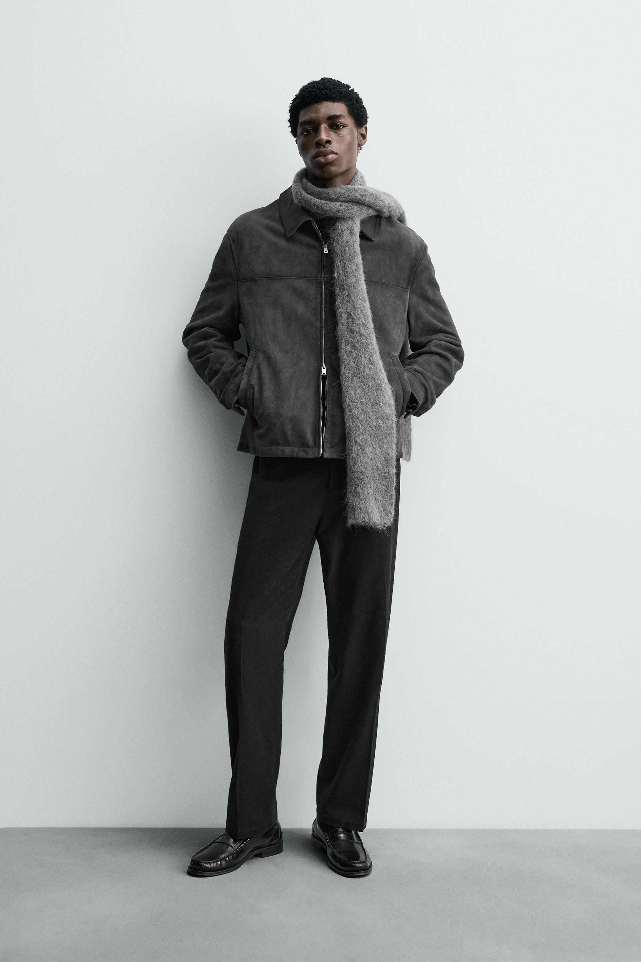 REGULAR FIT SUEDE LEATHER JACKET