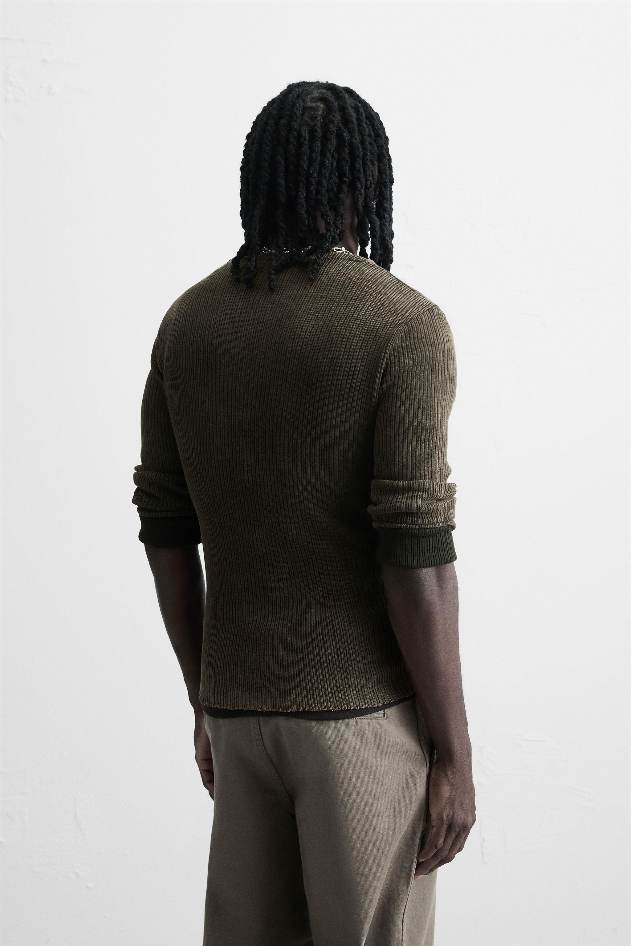 WASHED RIB CARDIGAN