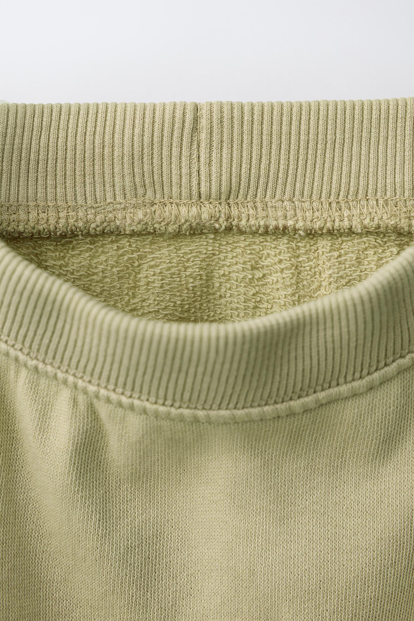 Детские комплекты Zara Solid Balloon Pants and Sweatshirt Set, цвет: Оливковый зелёный — фото 6