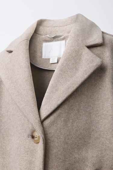 BASIC WOOL COAT - Light beige de Zara - Image 4