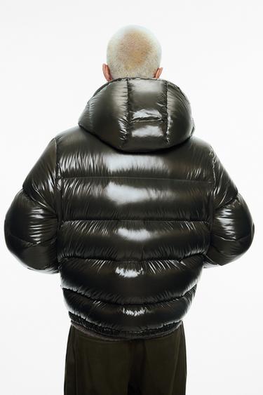 WATER-REPELLENT 80% DOWN - 20% FEATHER JACKET - Dark khaki by Zara