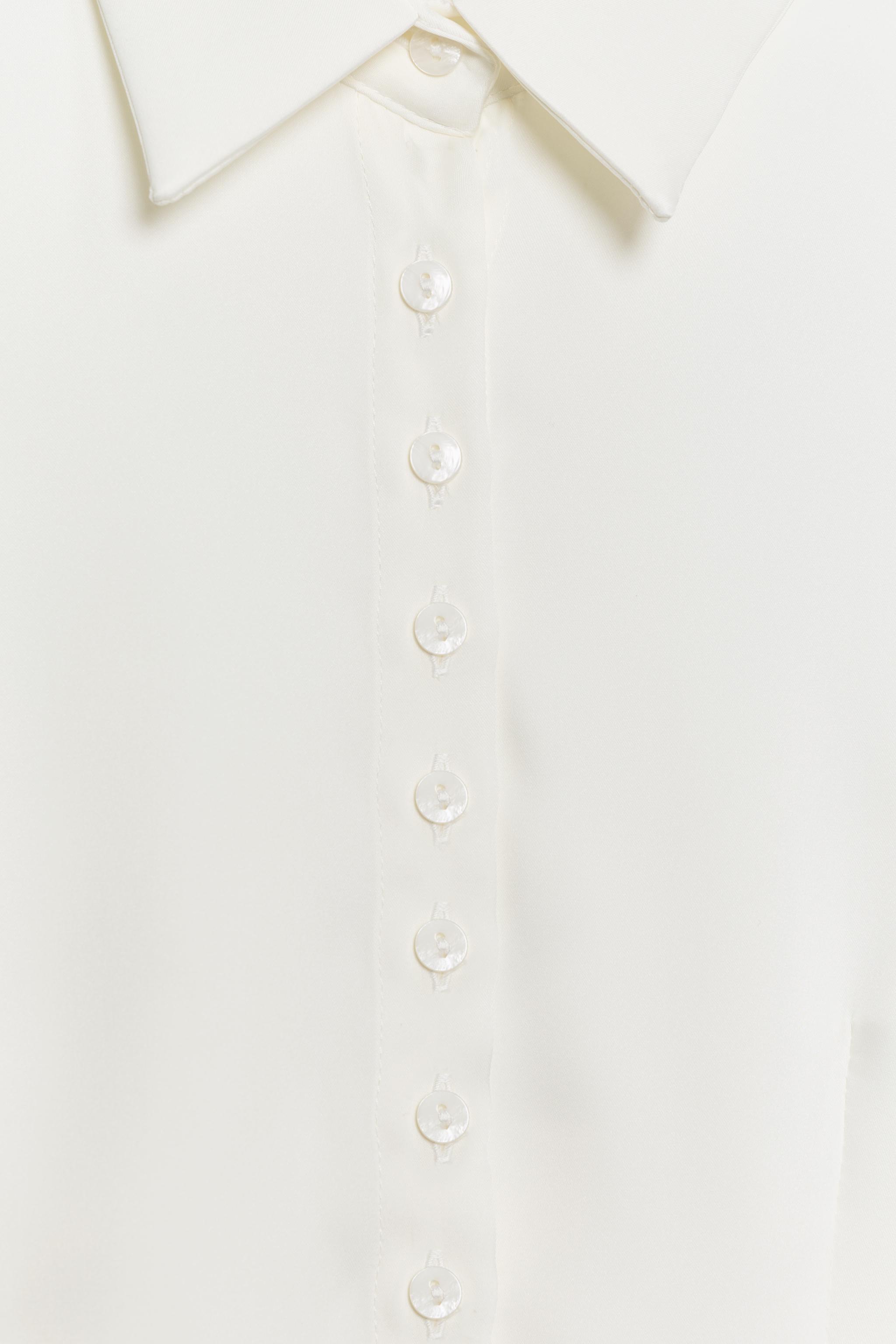 Zara FITTED SATIN SHIRT — фото 9