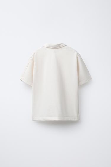 POLO SHIRT AND BERMUDA SHORTS SET - Ecru by Zara - Image 2