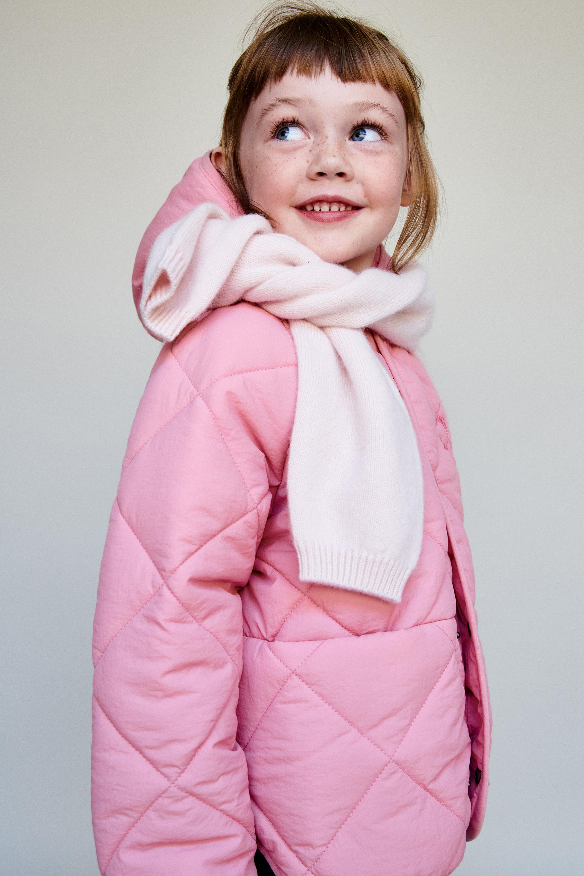 ハル　ZARAキッズダウン110cm ZARA KIDS GIRL LONGLINE DOWN PUFFER COATLIGHT ECRU | 0562