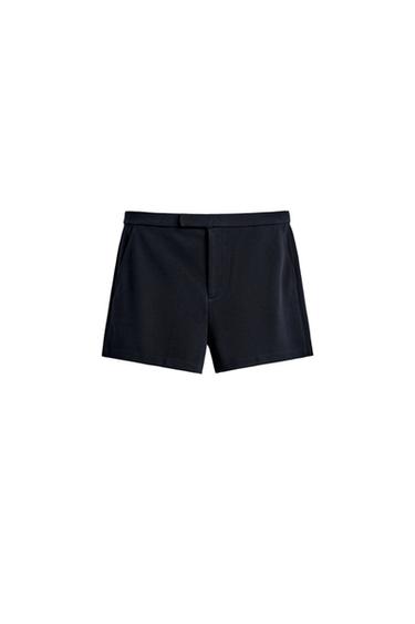 レトロピケショートパンツネイビーブルーZaraのレトロピケショートパンツ - ネイビーブルー 