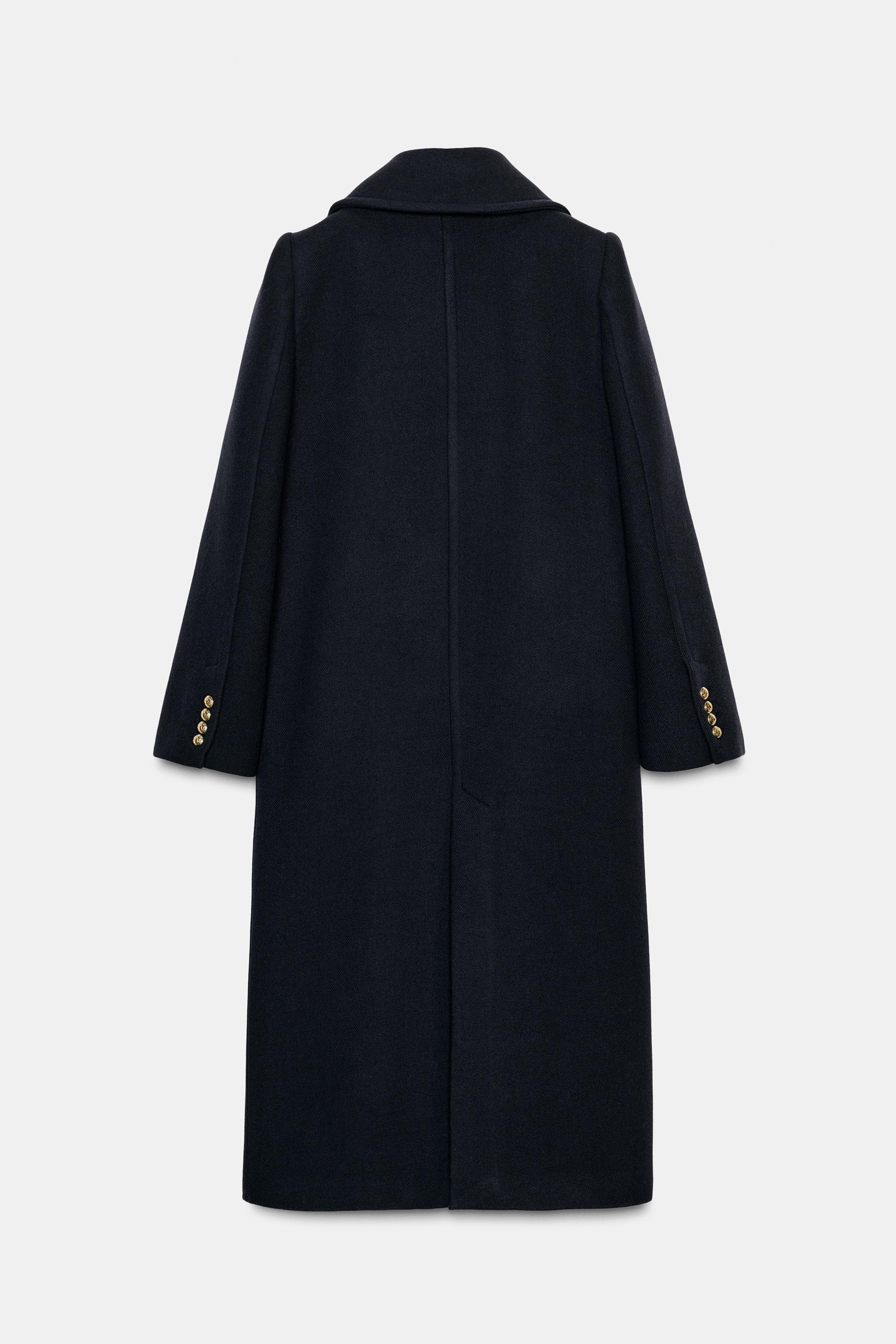 LONG WOOL BLEND COAT ZW COLLECTION - Dark navy | ZARA Canada