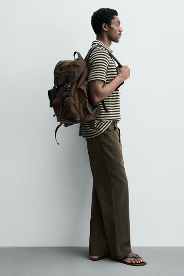 MOCHILA MULTIBOLSILLOS - Marrón de Zara - Imagen 0