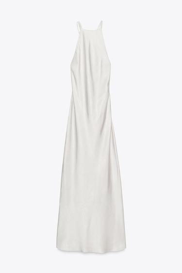 VESTITO MIDI SATINATO SCHIENA SCOPERTA - Argento di Zara