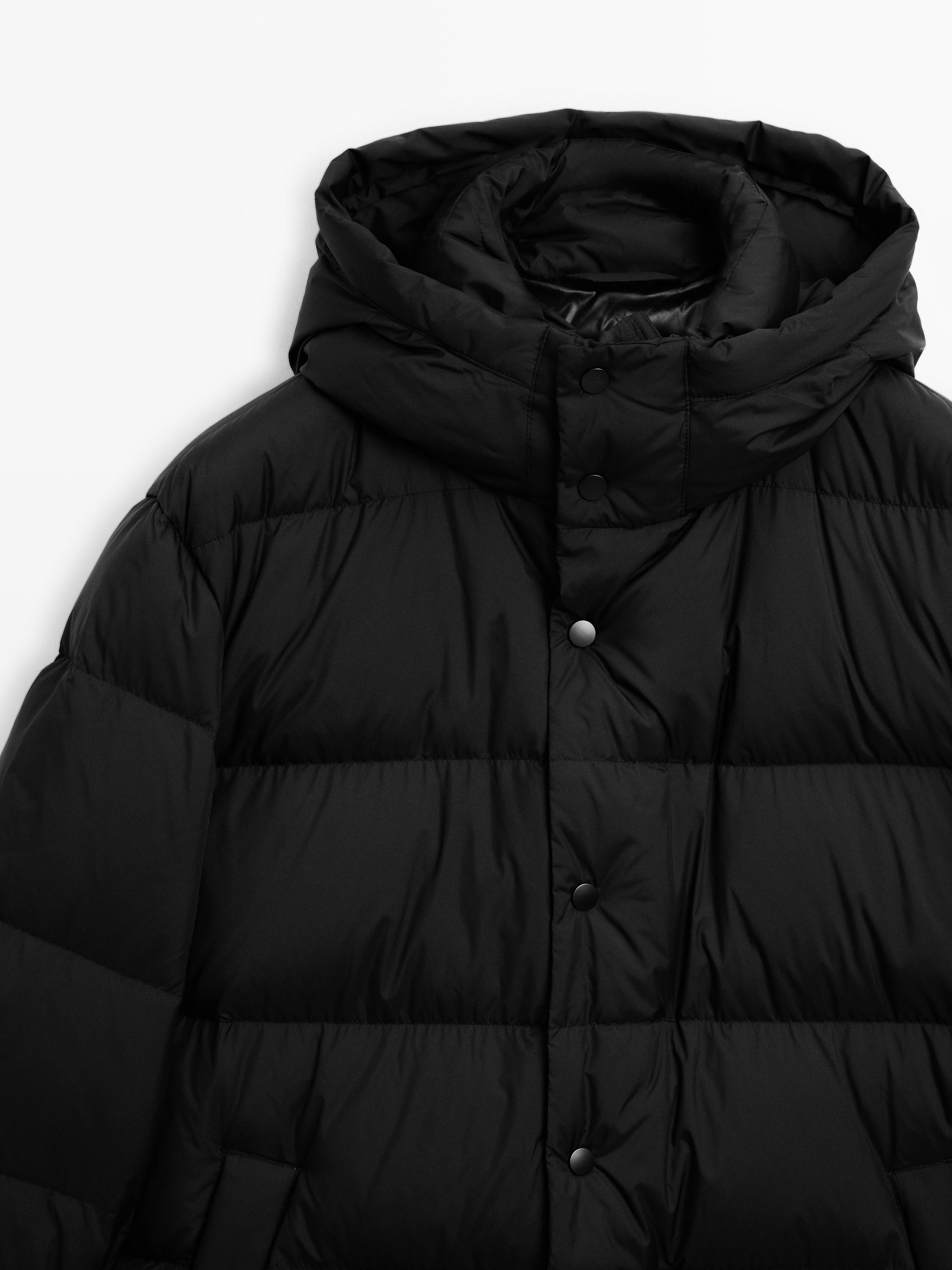 Manteau long matelassé déperlant