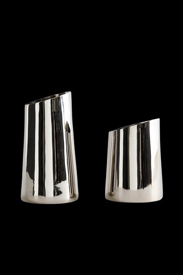 Zara METAL VASE - Silver - Image 0