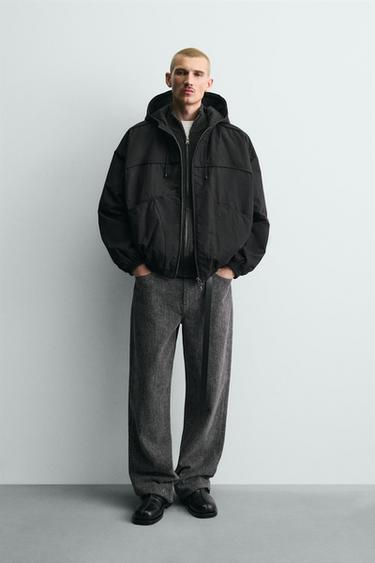 ÁO KHOÁC KỸ THUẬT CHẦN BÔNG - Màu đen từ Zara