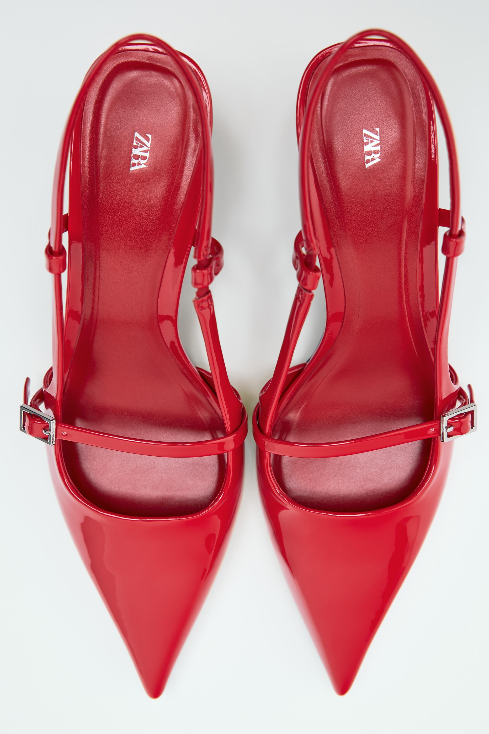 Zapatos rojos fashion zara mujer